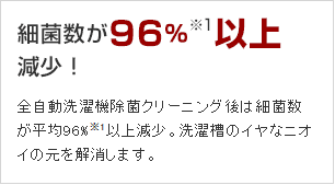 全自動洗濯機除菌クリーニング